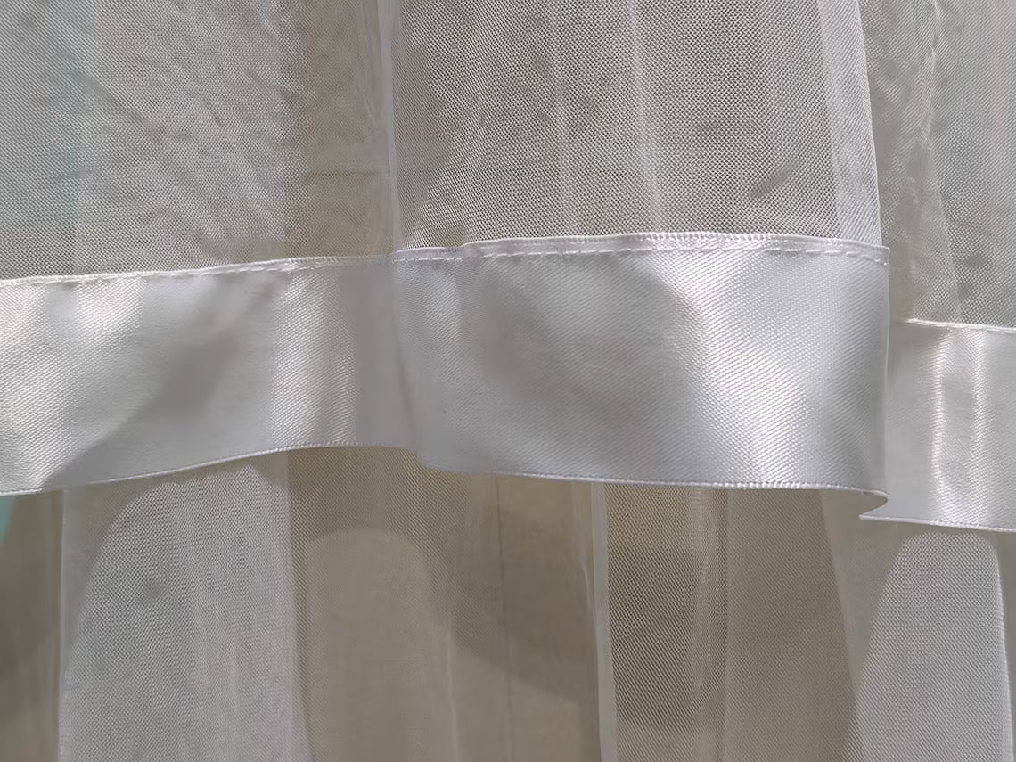 GownLink Bridal Short Veil Comb for Christian & Catholic Weddings GLVL-Satin Edge