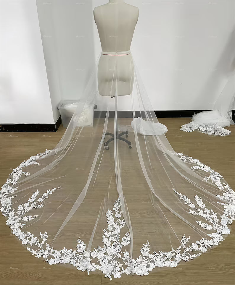 Gowlink,s  Wedding Detachable Train Long Tutu Maxi Lace Opening Front Skirt GL-NDT