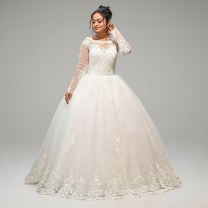 GownLink's Adorable White Wedding Princess Gown GLGB150-B
