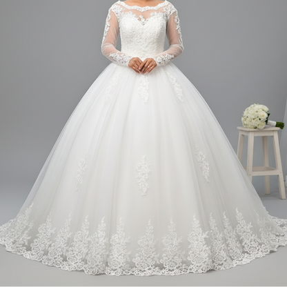 GownLink's Adorable White Wedding Princess Gown GLGB150-B