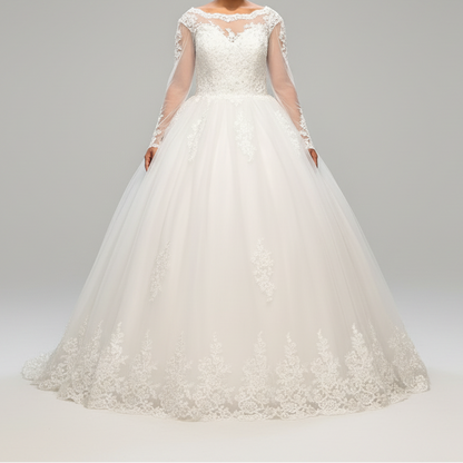 GownLink's Adorable White Wedding Princess Gown GLGB150-B