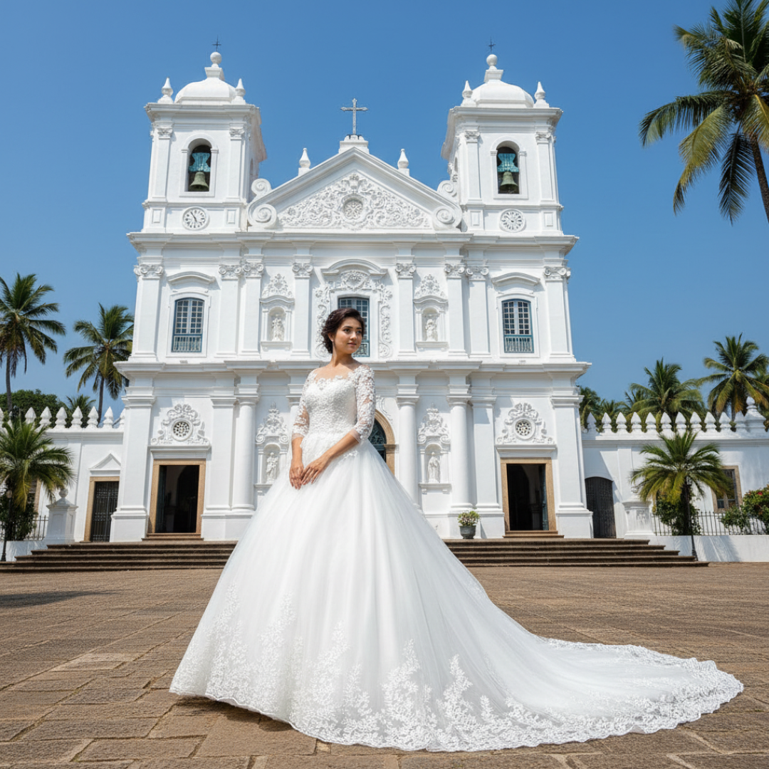 Luxury Christian bridal gown by GownLink with an embroidered lace bodice and full princess silhouette
