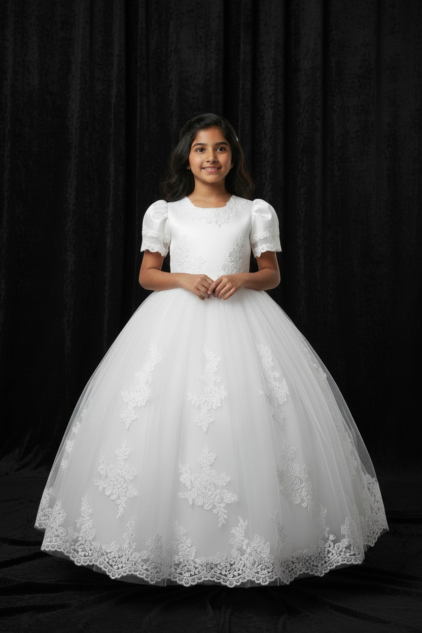GownLink   white leaf Sequence Patch Neckline Top for wedding Gown