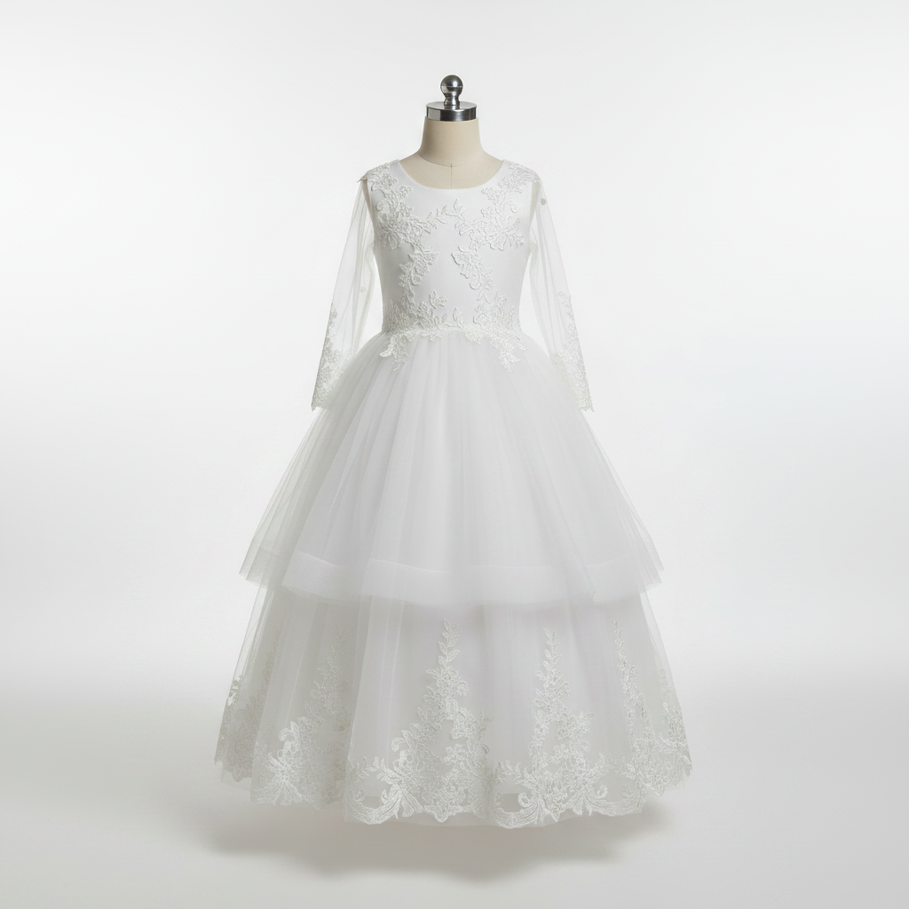 GownLink   white leaf Sequence Patch Neckline Top for wedding Gown