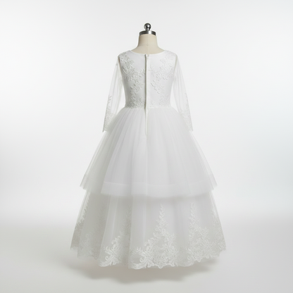 GownLink   white leaf Sequence Patch Neckline Top for wedding Gown