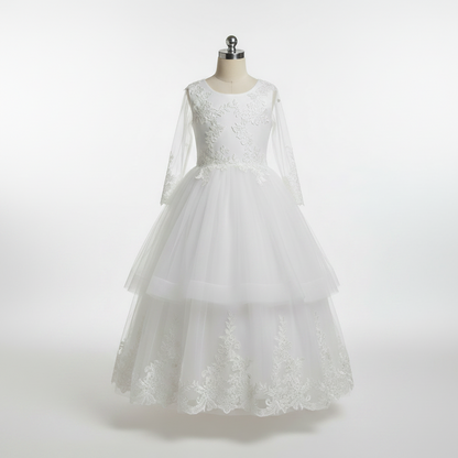 GownLink   white leaf Sequence Patch Neckline Top for wedding Gown
