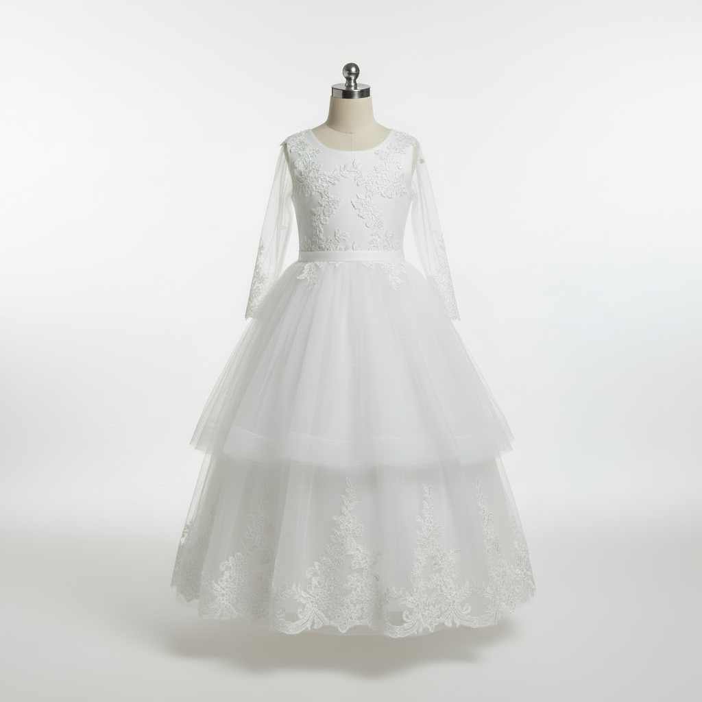 GownLink   white leaf Sequence Patch Neckline Top for wedding Gown