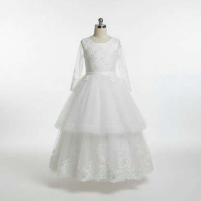 GownLink   white leaf Sequence Patch Neckline Top for wedding Gown