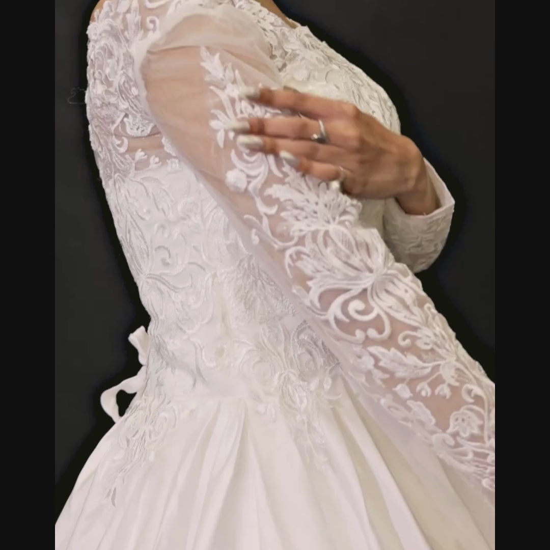White modest church wedding Ball gown in Pune