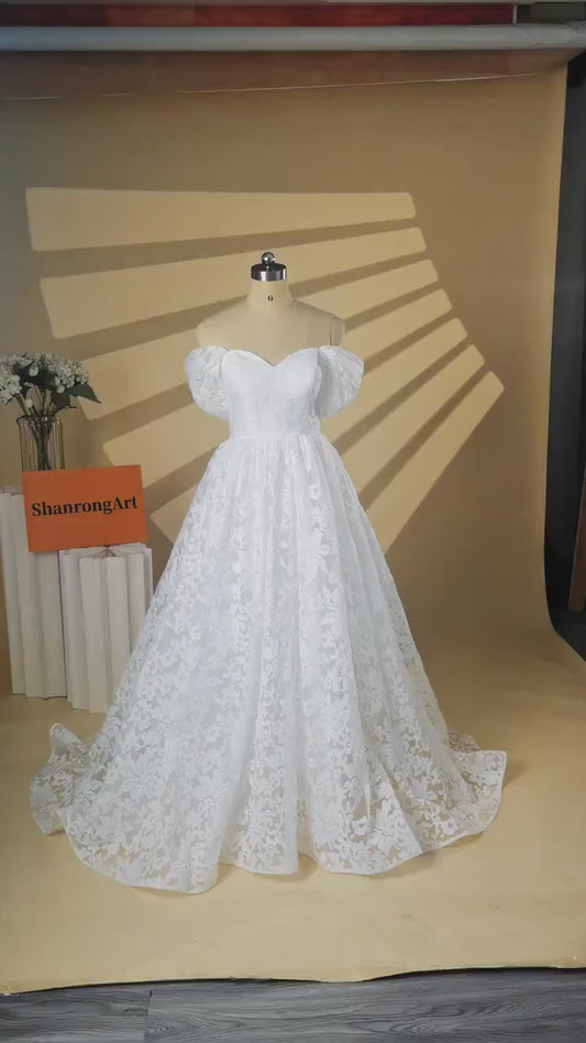 GownLink Satin Train Bridal Wedding Gown for Christian & Catholic Weddings GLGT167