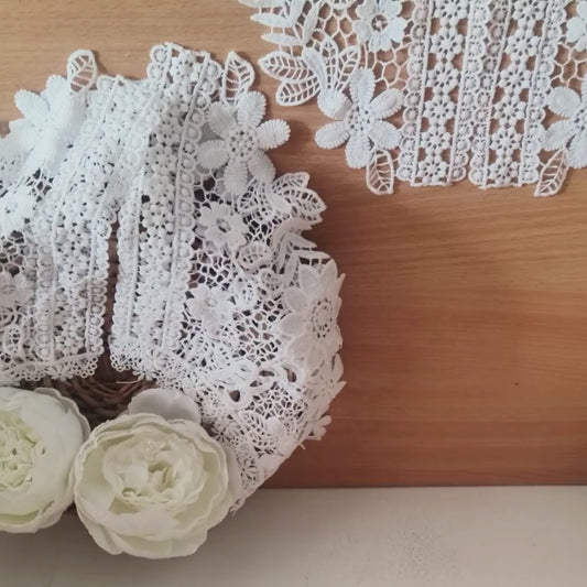 GownLink-small flower round neck Patch Neckline Top for wedding dress