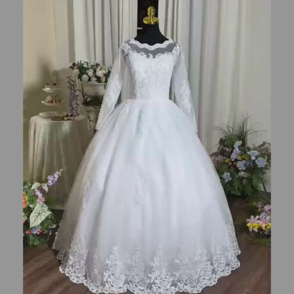 GownLink's Adorable White Wedding Princess Gown GLGB150-B
