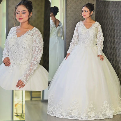 GownLink's Adorable White Wedding Princess Gown GLGB144-B