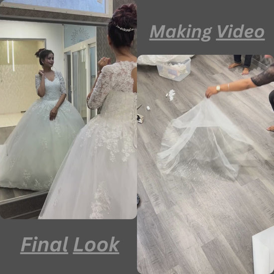 White Spiritual Christain Bridal gown