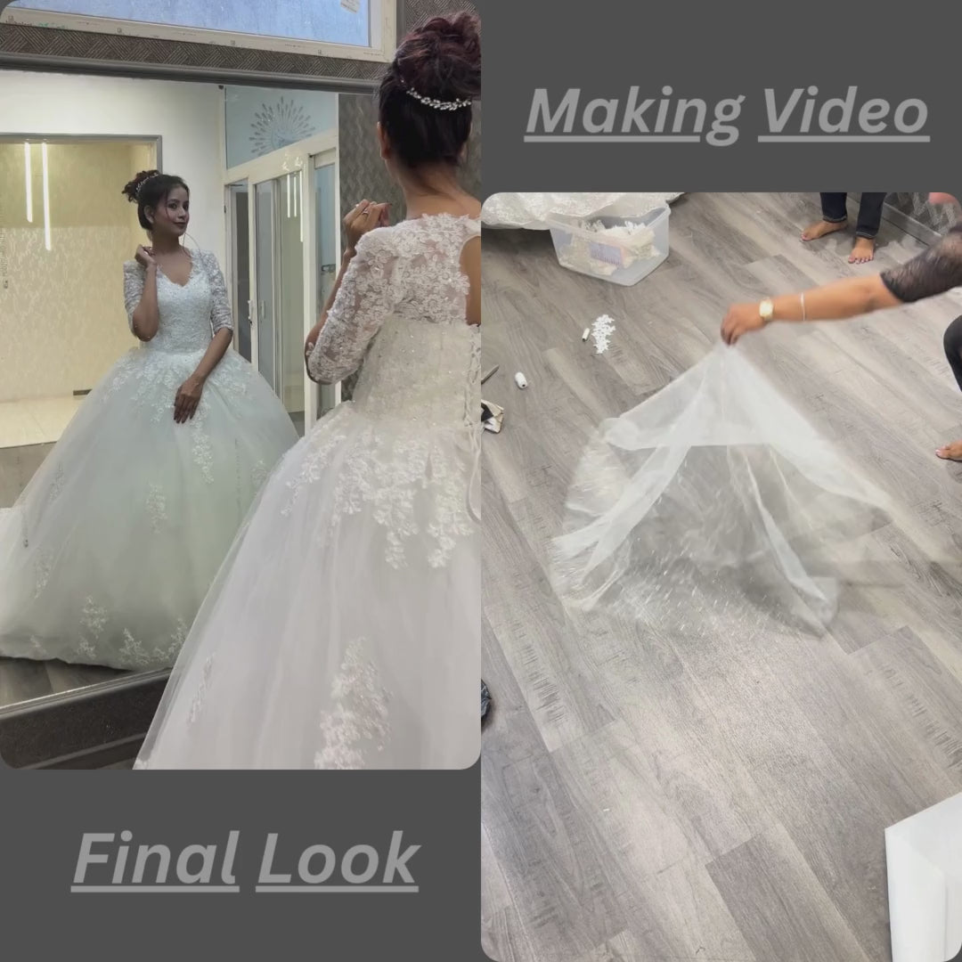 White Spiritual Christain Bridal gown