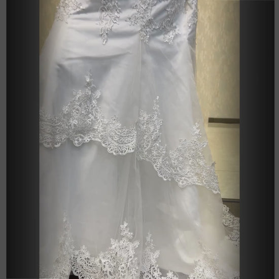 White Modest Church Wedding Gown in Goa