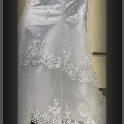White Modest Church Wedding Gown in Goa
