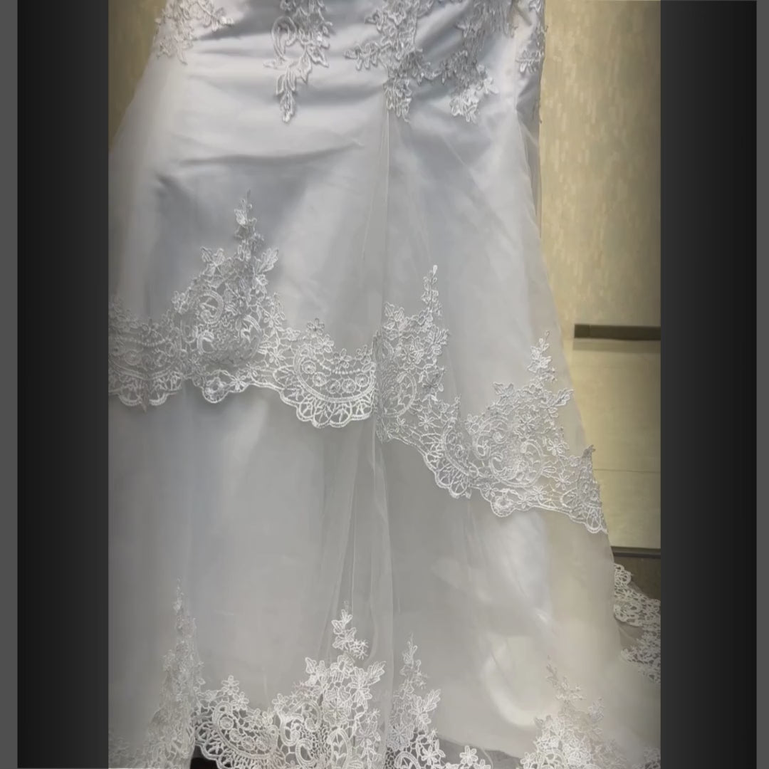 White Modest Church Wedding Gown in Goa