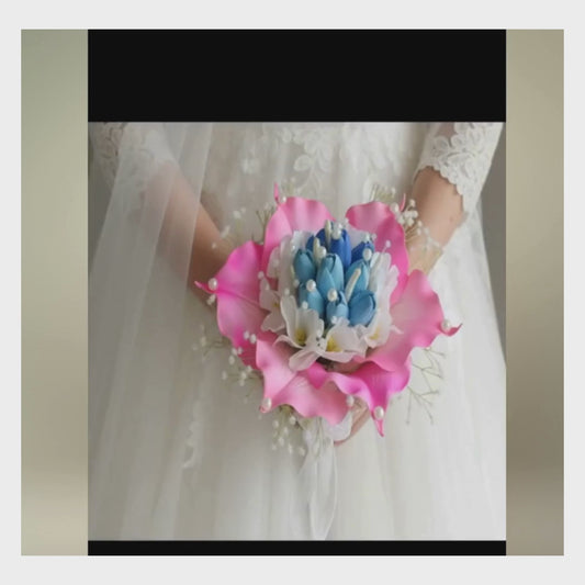 GownLink White color Bridal Bouquet B-65