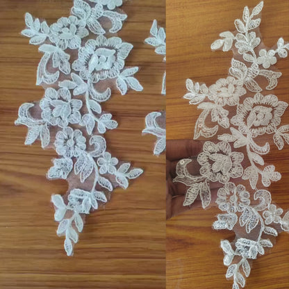 GownLink   -Elegant Sequence Patch Neckline Top for wedding dress