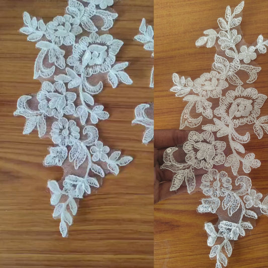 GownLink   -Elegant Sequence Patch Neckline Top for wedding dress