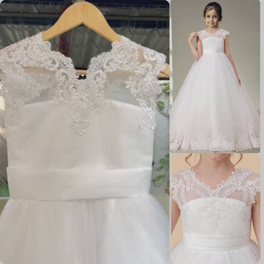 GownLink Holy Communion Flower Girl Dresses Floor Length First Communion HLC2