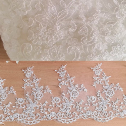 White Lace Border for Wedding Dresses - GLHS-14