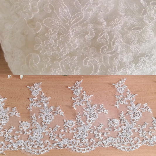 White Lace Border for Wedding Dresses - GLHS-14