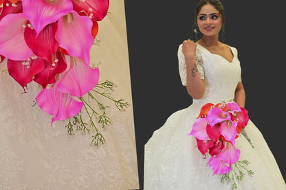 GownLink Pink and Magenta color Bridal Bouquet