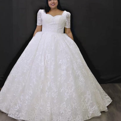 Christian glitter bridal gown in Guwahati