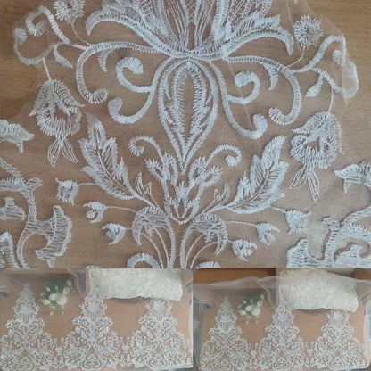 GownLink - White Lace Border with Wedding gown- GLVLQD2 Lace
