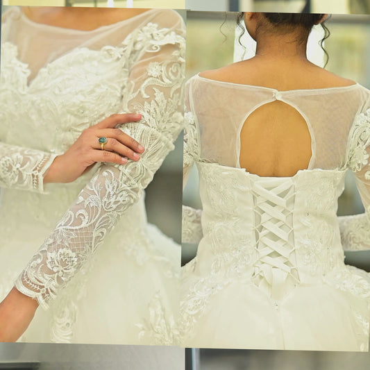 GownLink Adorable White Wedding Princess Gown GLVLQD10B