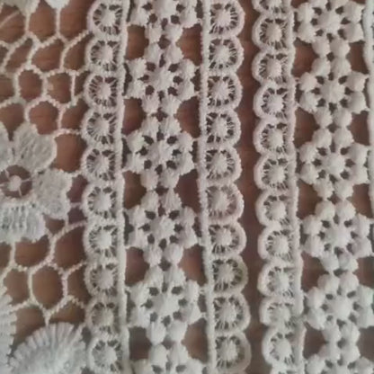 GownLink-small flower round neck Patch Neckline Top for wedding dress