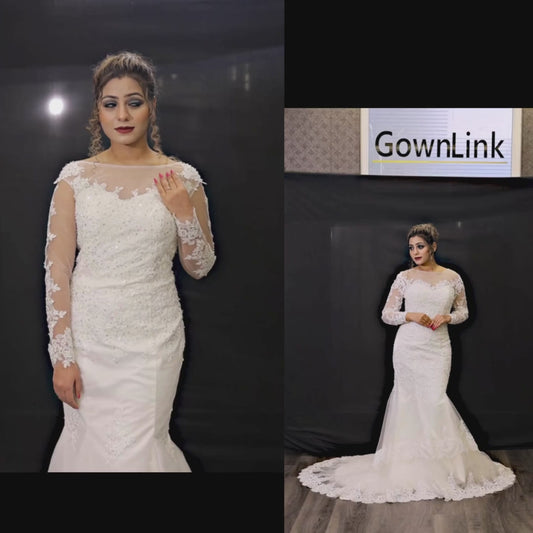 White Christain Bridal Gown in New Delhi