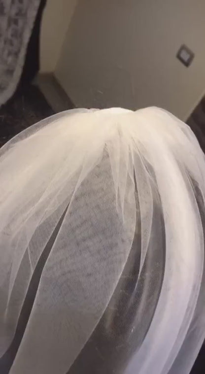 GownLink's Admirable Cathedral Long Bridal Veil for Christian & Catholic Weddings GLVHMN1