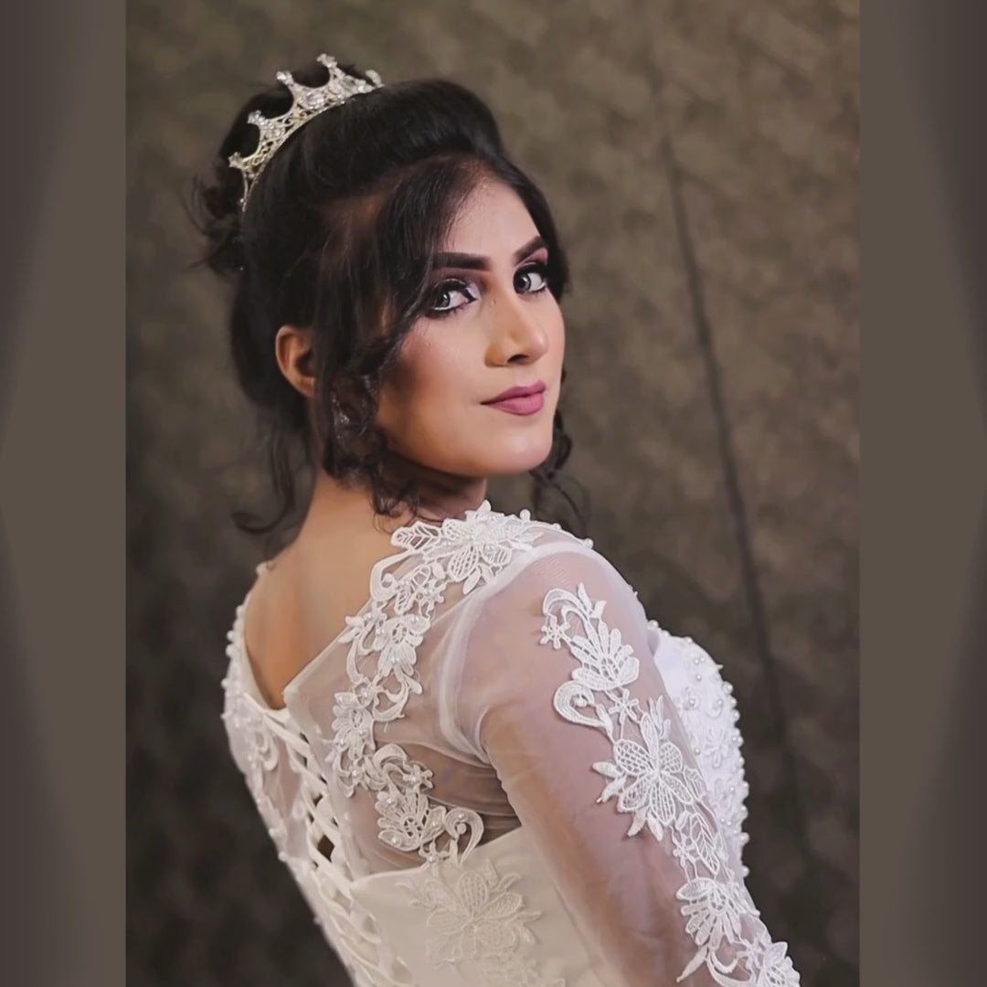 White Spiritual Bridal Dress in Mumbai