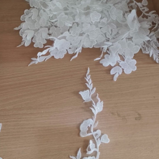 white patch for church wedding Gown