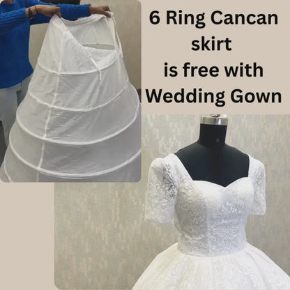 White sparkling Christian wedding gown in Jamshedpur