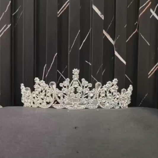 GownLink's Pearl-Kissed Blossoms Bridal Crown C-71