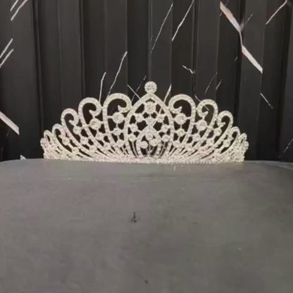 GownLink  Bridal Peacock Crown with Pearls of Love