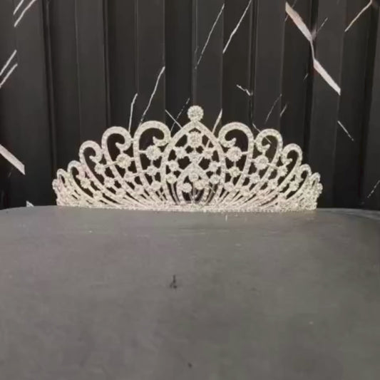 GownLink  Bridal Peacock Crown with Pearls of Love