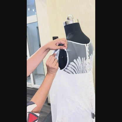 White Catholics Wedding Bridal Gown in Visakhapatnam