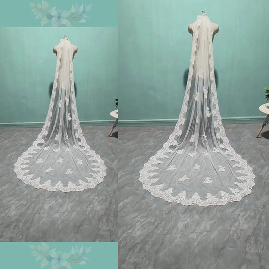 GownLink Bridal 3mtr Long  Veil for Christian and Catholic Wedding  GLV-08