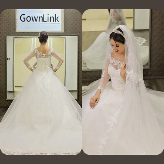 GownLink Bridal Train Gown for Christian and Catholic Weddings  GLGF042T