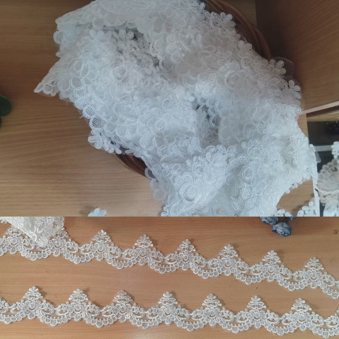 White Lace Border for Wedding gown in Kanpur
