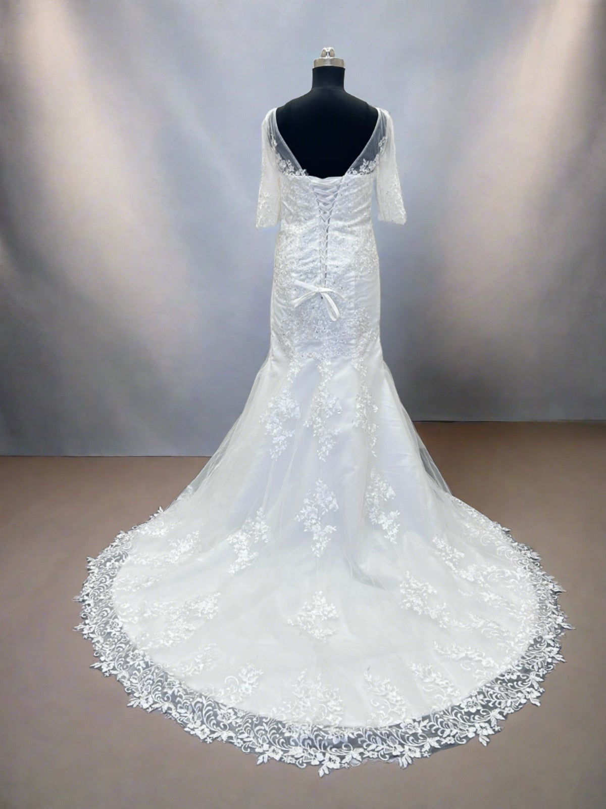 White anniversary fashion dress