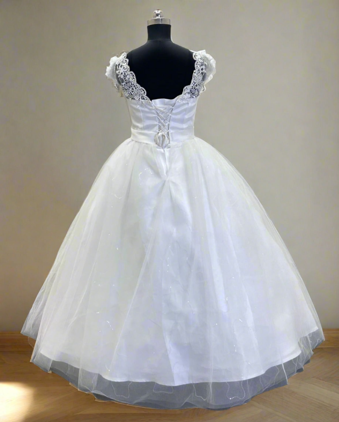 princess white bridal dress for adult