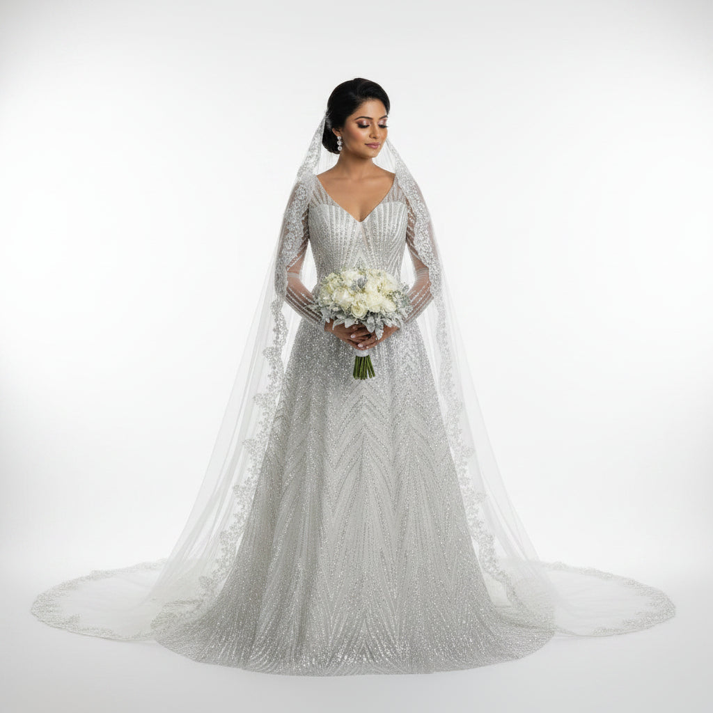 Most beautiful church bridal bouquet pink and white color B-114