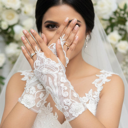 GownLink Classy Bridal Gloves for Christian & Catholic Wedding G24