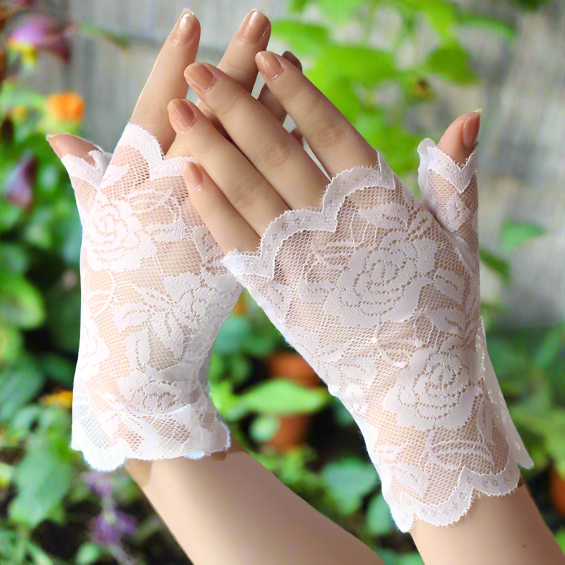 GownLink's Anointed Elegance Pearls of Faith Christian & Catholic Bridal Gloves G104